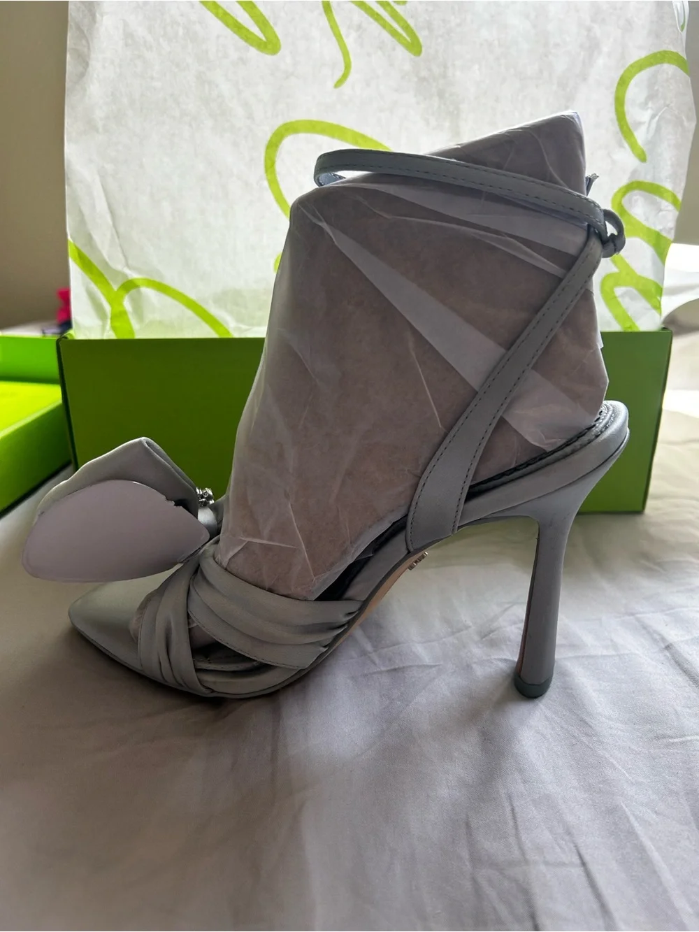 Sam Edelman Cape Blue Lexi Satin High Heel Sandals
